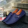 Four Seasons Men's White Breathable Leather Slip-On Driving Shoes