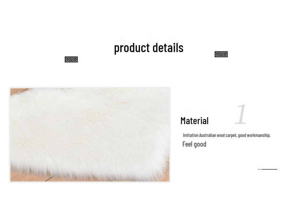 Simple Faux Wool Irregular Bedside Rug for Bedroom and Living Room