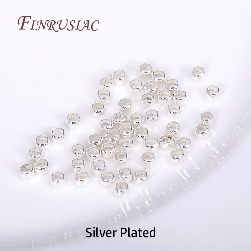 DIY Jewelry Making Supplies 14K/18K Gold Plated Round Crimps Beads,2mm 2.5mm 3mm End Crimp Beads Wholesale