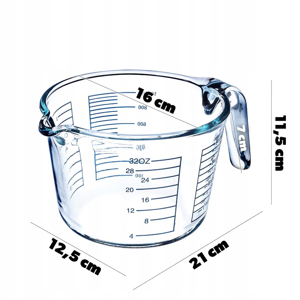 KADAX Kitchen Measuring Cup Pitcher Mug With Measuring Scale Container Glass