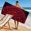 Abstract Red and Black Pattern Beach Towel Quick-drying for Travel Outdoor Sports Jogging Beach and Swimming