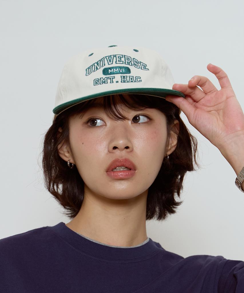 Yunibeoseugameonteu Ug Two-Tone Logo Washed Cap_Green