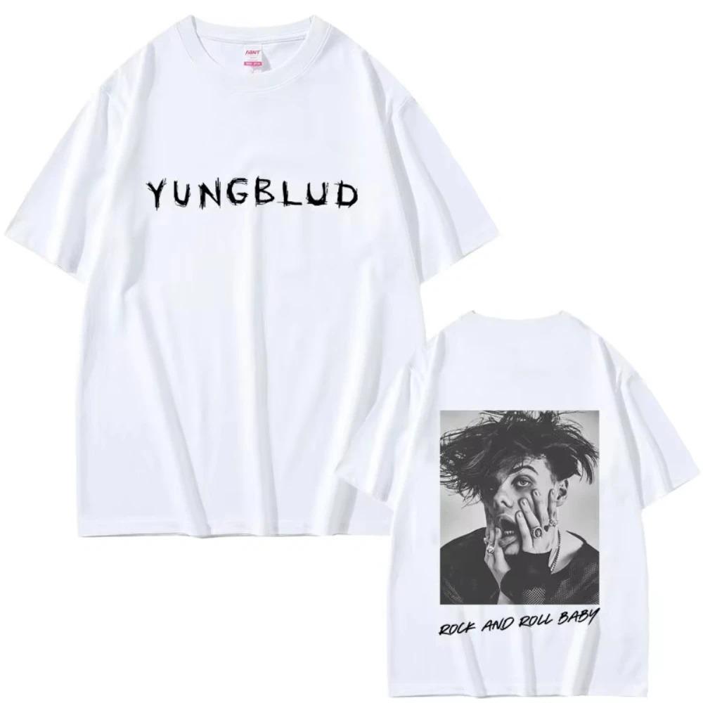 Singer Yungblud Portrait Graphic TShirt Unisex Casual Retro Street Style Mens Fashion Gothic TShirt Mens Soft Cotton TShirt S