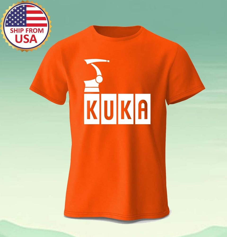 KUKA ROBOTICS Men#039;s Orange Size S5XL Unisex T-Shirt XXXL