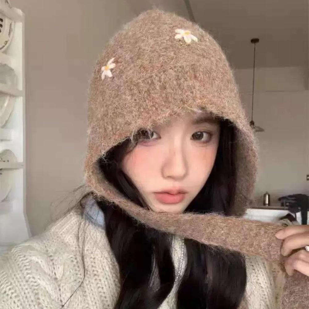 

Cute Ear Protection Hat Pullover Hat Winter Cap Creative Knitted Hat Streetwear
