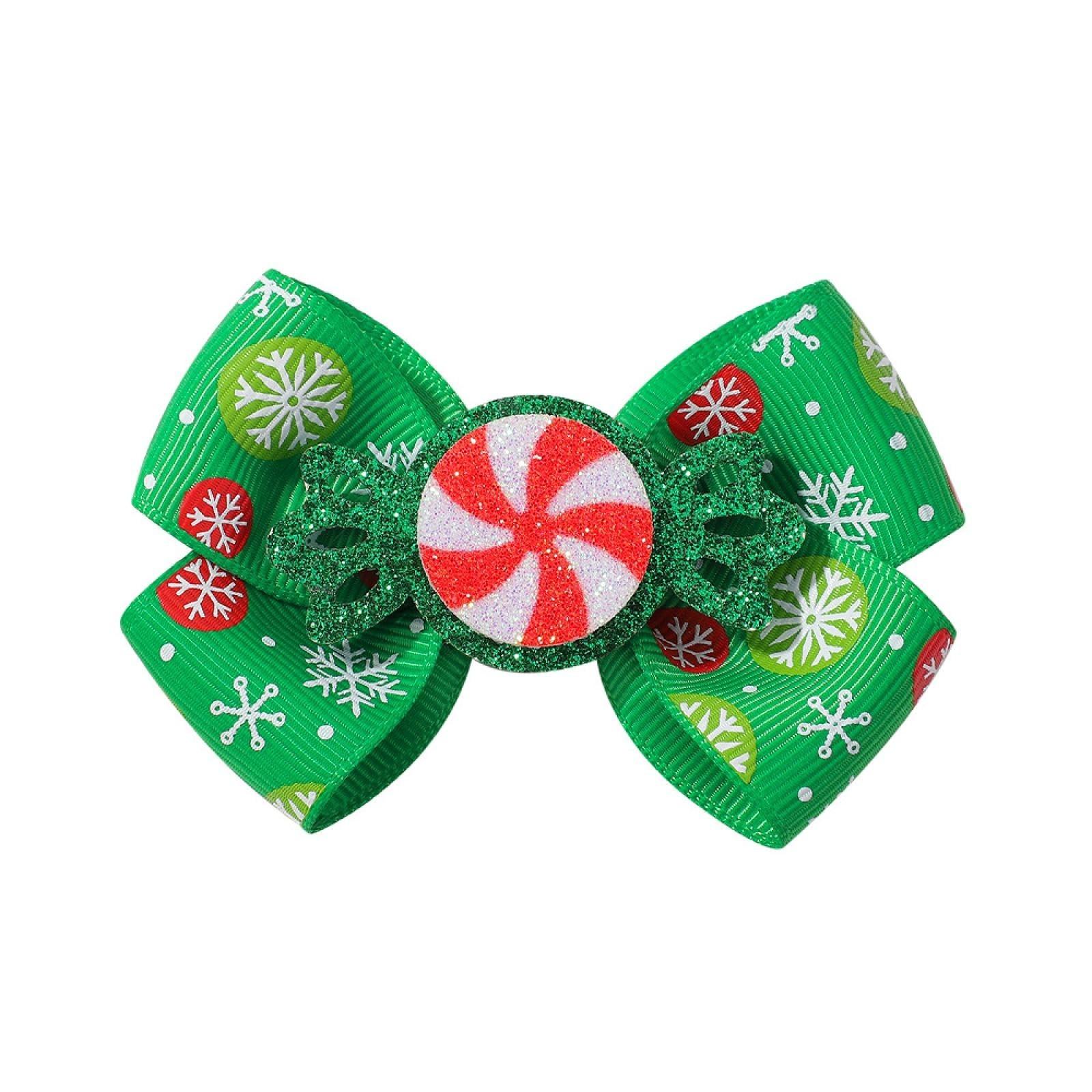 

Заколки для волос Рождественские заколки для волос с изображением лося Детские принты Блестящие банты Милые детские аксессуары для волос One Size