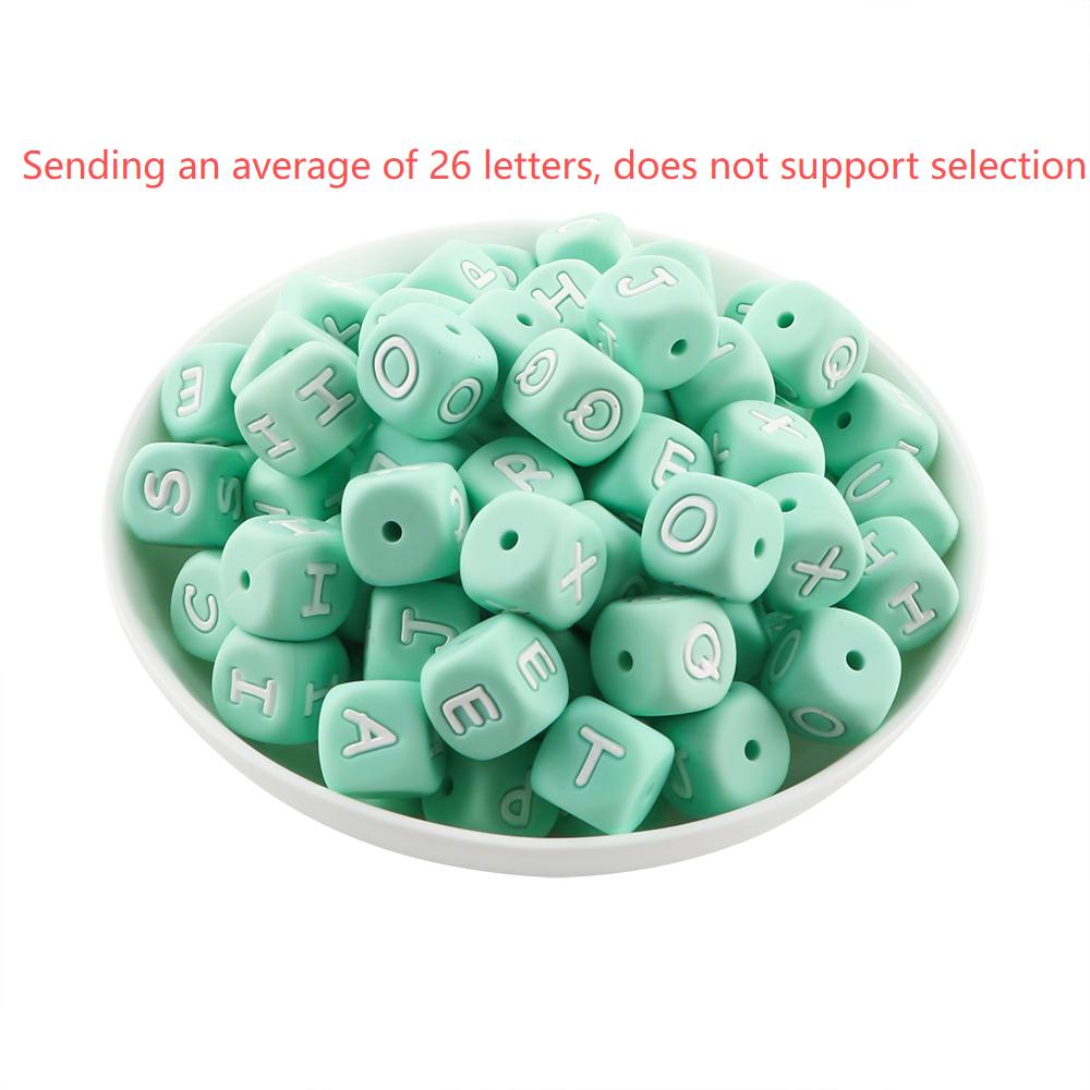 

Kovict 100pcs 12mm Green Silicone Alphabet Letter Beads For Jewelry Making Letters For Bracelets Jewelry Accessories