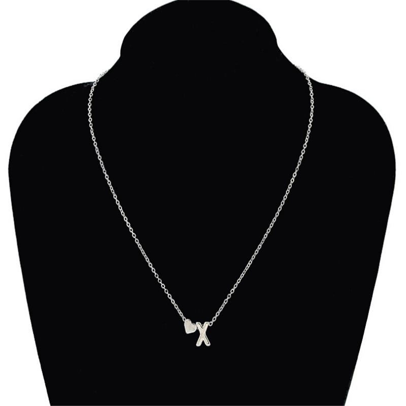 Buy Fashion Tiny Dainty Heart Initial 