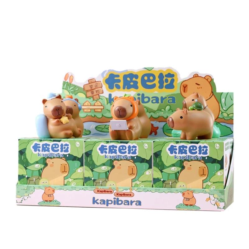 New Capybara Blind Box Animal Kapibara Figure Toys Surprise Box Kawaii Action Model Kid Birthday Gift
