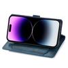For iPhone 15 Pro Shockproof PU Leather Case Wallet Zipper Pocket Flip Stand Phone Cover