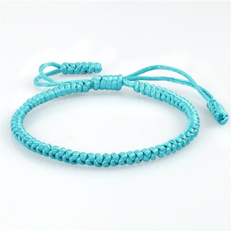 Blue Rope Knots Bracelet Women Lucky Handmade Braided Tibetan Buddhist Adjustable Bracelets Bangles For Men Fashion Jewelry Gift