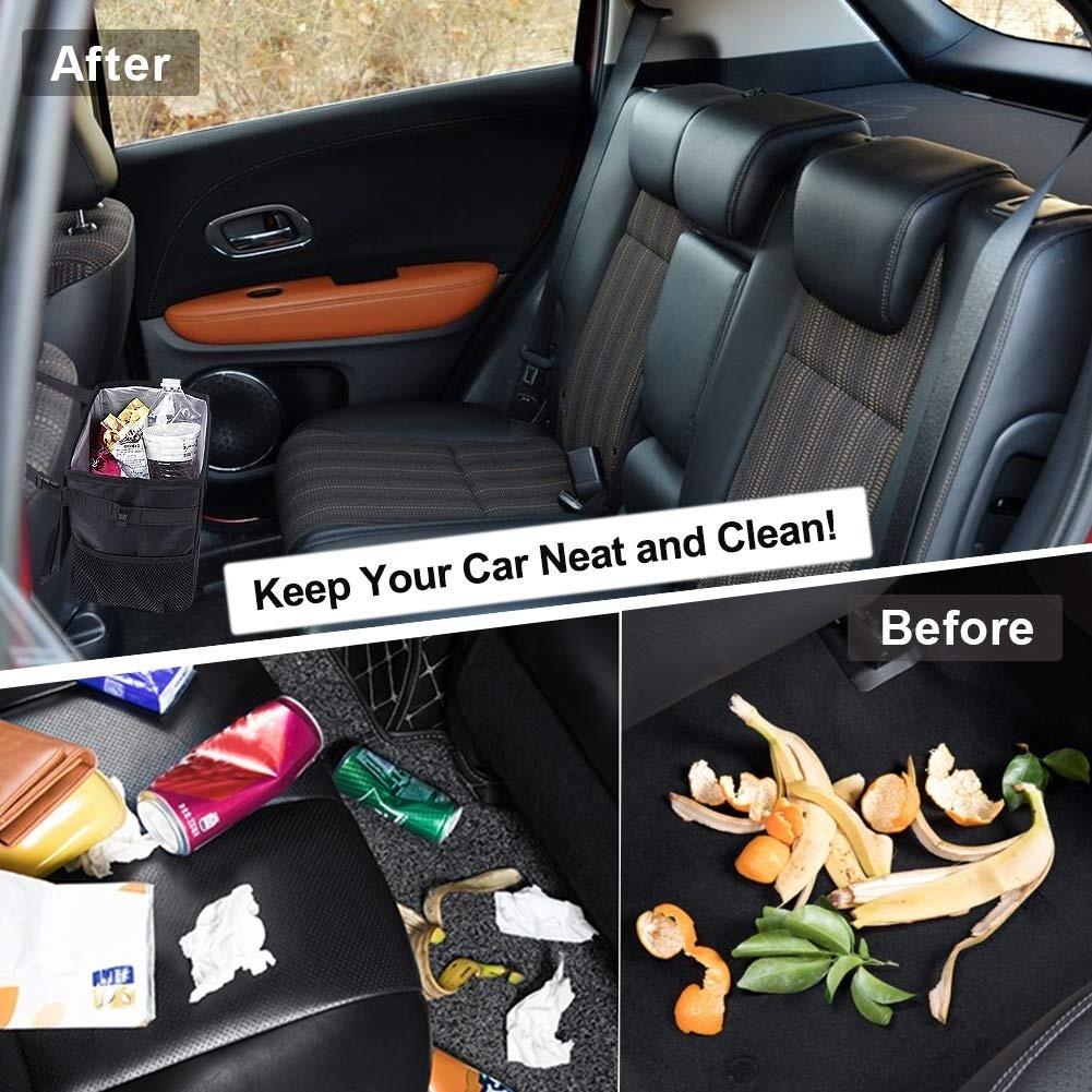 Foldable Car Trash Can Portable Vehicle Garbage Bin Pop-Up Waterproof Bag Waste Basket Auto Interior Accessories