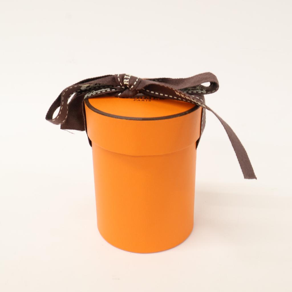 HERMES H063156S Les Voitures a Transformation Folding Canopy Horse-Drawn Carriage Silk Twilly scarf Orange seriesUsed