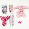 Ensemble de 6 pièces de vêtements pour poupée fille de 11,5 pouces, Maillots de bain, Peignoirs, Pantoufles, Accessoires de poupée à la mode, Jouets d'habillage mignons