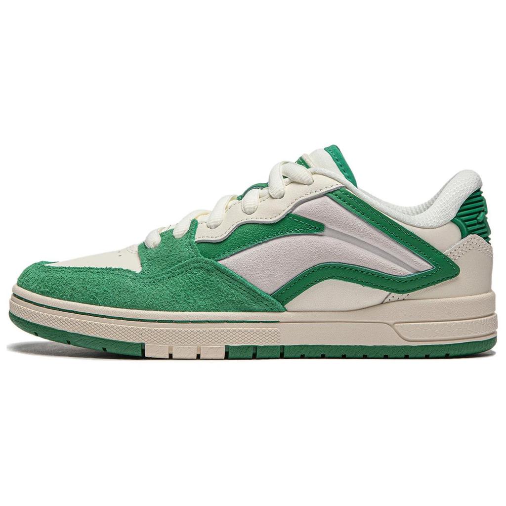 Li Ning Weiwu Pros Shock Absorbing Wear Resistant Low Top Sneakers Women Sneakers White Green AEPU018-4