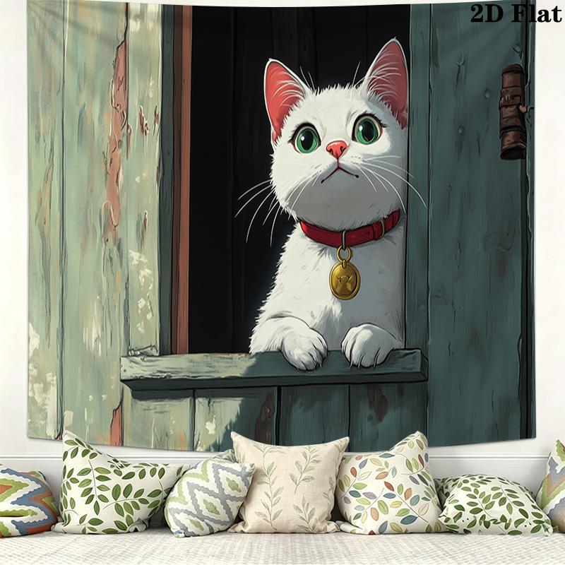 Little white cat pattern Pattern Home Decor Tapestry, Wall Hanging, Decorative RV Wall Cloth.XGT0914534
