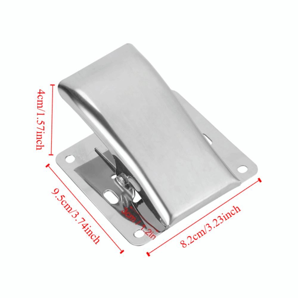Stainless Steel Fish Tail Clip with Mounting Screws Fish Cleaning Tool Fishing Grip Bait Board серебряный