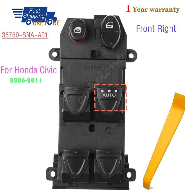 

35750-SNA-A01 For Honda Civic 2006-2011 Front Right Electric Power Window Switch Lifter Control Regulator Button Car Accessories