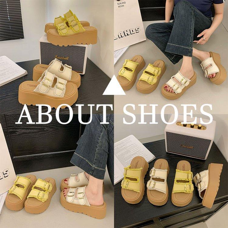 Thick-soled heightened skirt is beautiful, high-end wedge shoes, new thick-soled sandals for women's summer wear