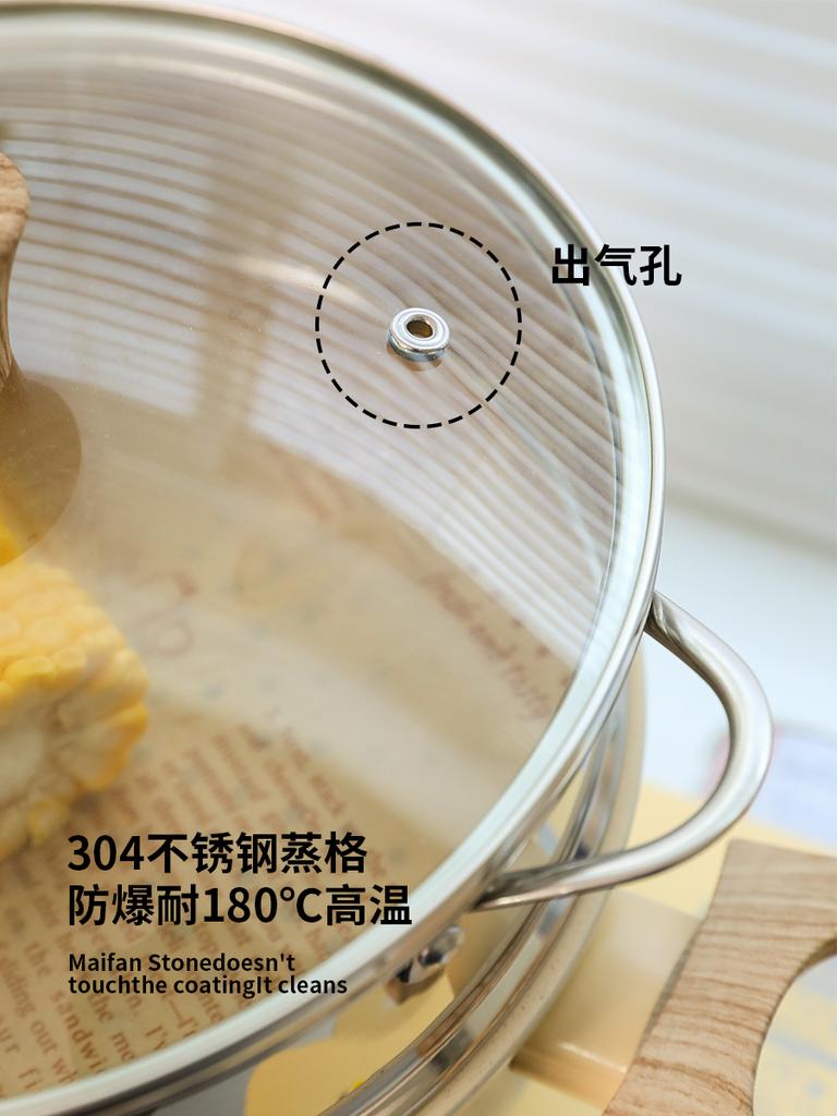 Stone soup pot Household two ear steam pot with handle Integrated induction cooker Gas special non stick pot