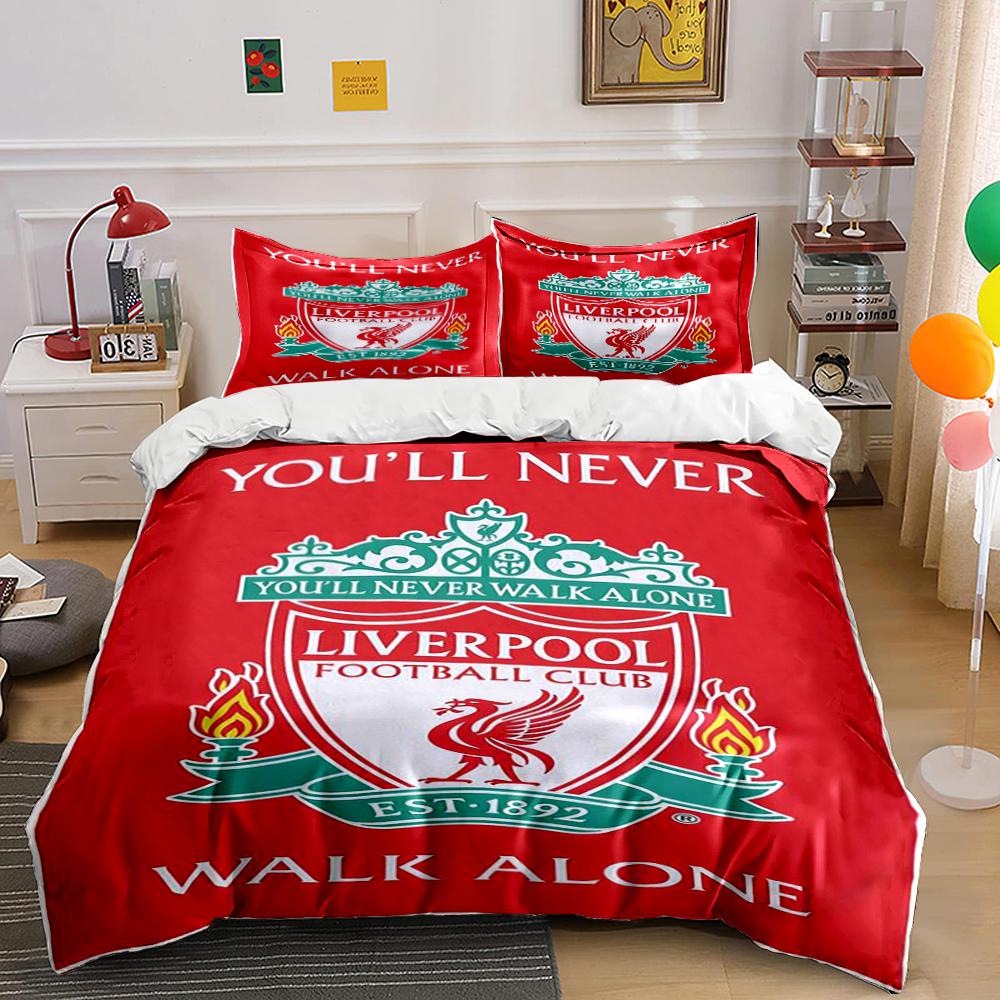 Liverpool Football Club Bedding Set Bedding set (1 duvet cover, 2 pillowcases, duvet not included) 135x200cm