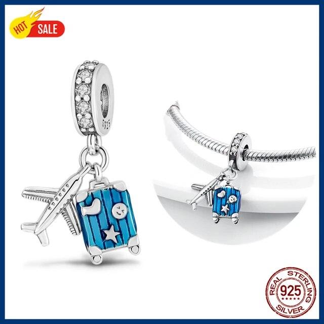 

100% стерлінгове срібло 925 проби Firefly Charms Evil Eye Air Ball Blue Charms FitНовий оригінальний браслет Виготовлення ювелірних виробів своїми руками
