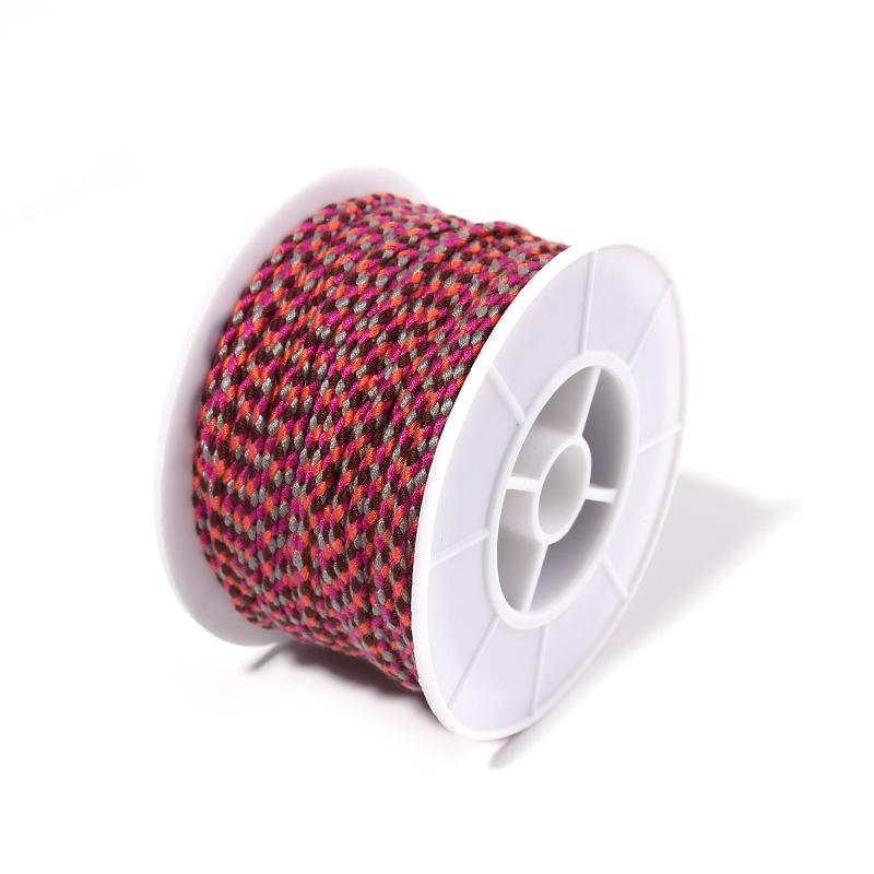 25M/Roll Colorful Cotton Thread Rope Four-Strand Braided Twist Cord for Jewelry Making DIY Bracelet Decoration Lanyard Supplies