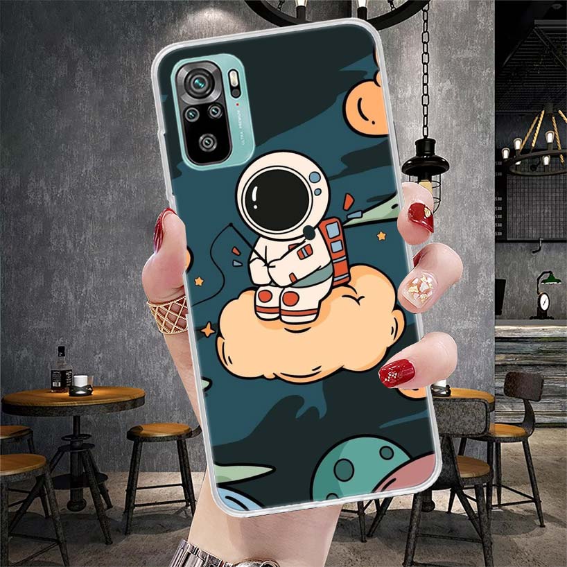 Cartoon Planet Astronaut Star Rocket Soft Phone Case For Xiaomi Redmi Note 15 14 14S 13 12 Pro Plus 12S 11 11S 11E 10 10S 11T 5G