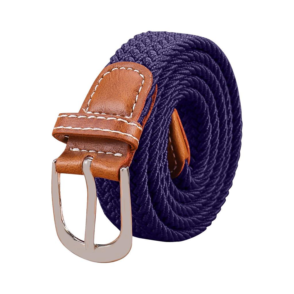 Women's Canvas Belt Pin Buckle Casual Fashion Leather Pearl Belt Jeans Pant Belt