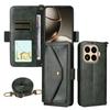 For Xiaomi 15T Pro Leather Case Magnetic Closure Wallet Stand Phone Cover with Crossbody Strap
