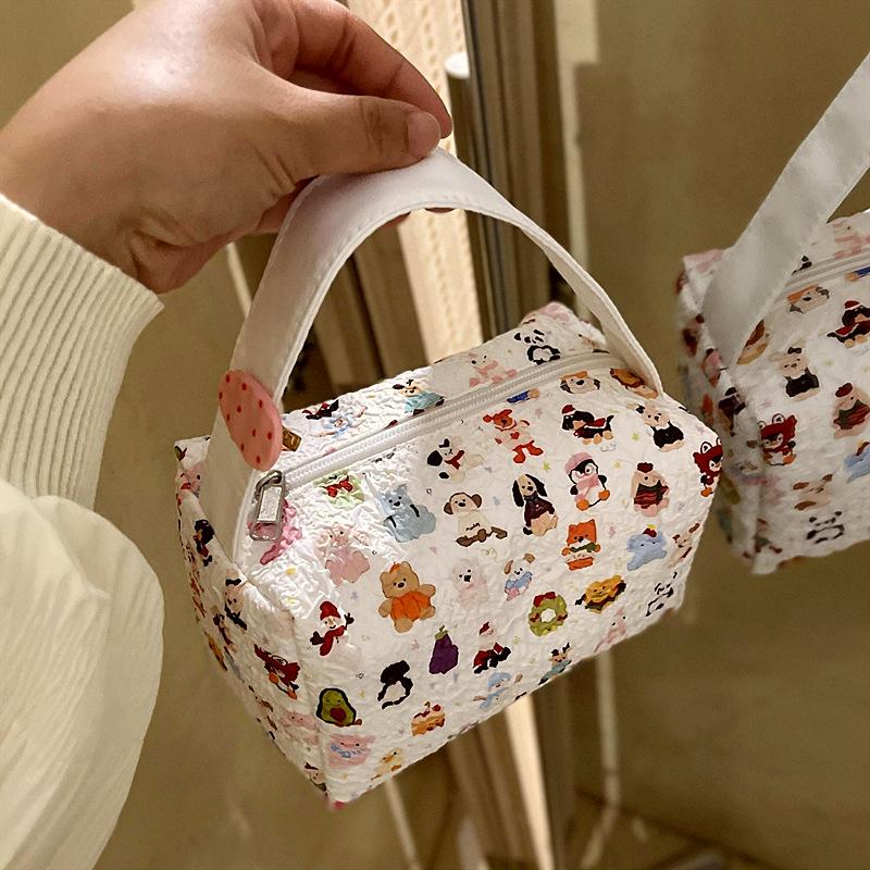 Animal Dog Makeup Bag With Large Capacity For Cute Portable Storage Travel Organizer Skin Care Product Storage Bag Handbag