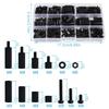 380Pcs Nylon Standoff Set with Spacers, Screws, and Nut 3mm Nylon Hexagonal Washer Nut with Storage Box Enduring