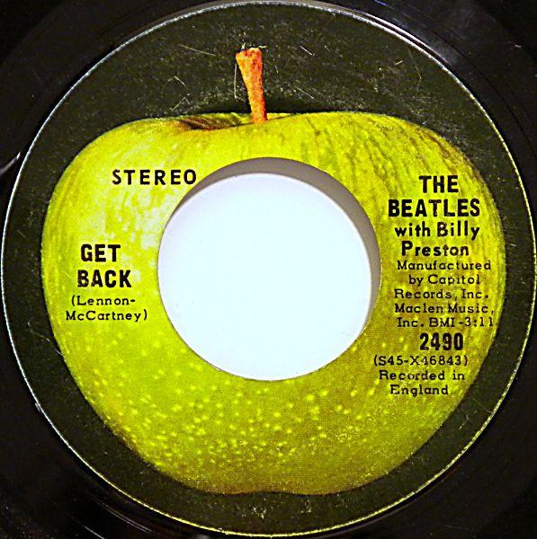 

7inch Record BEATLES Get Back 2490 Apple Records 1969 Canada Rock Used
