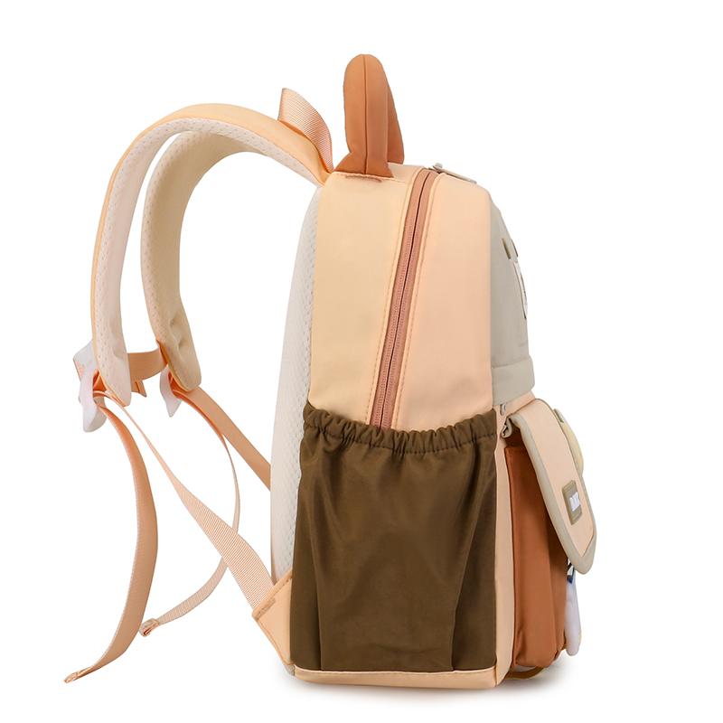 Children's Cartoon Color Block Small Backpack Kindergarten Schoolbag