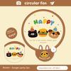 Cartoon Fan Portable Summer New Model Durable Foldable Compact Travel Ultra-Lightweight Women's Mini Round Fan