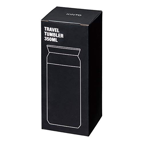 KINTO Travel Tumbler, 350ml, Black, Double-Layer Vacuum Wall, Insulates Hot and Cold Drinks, 20936