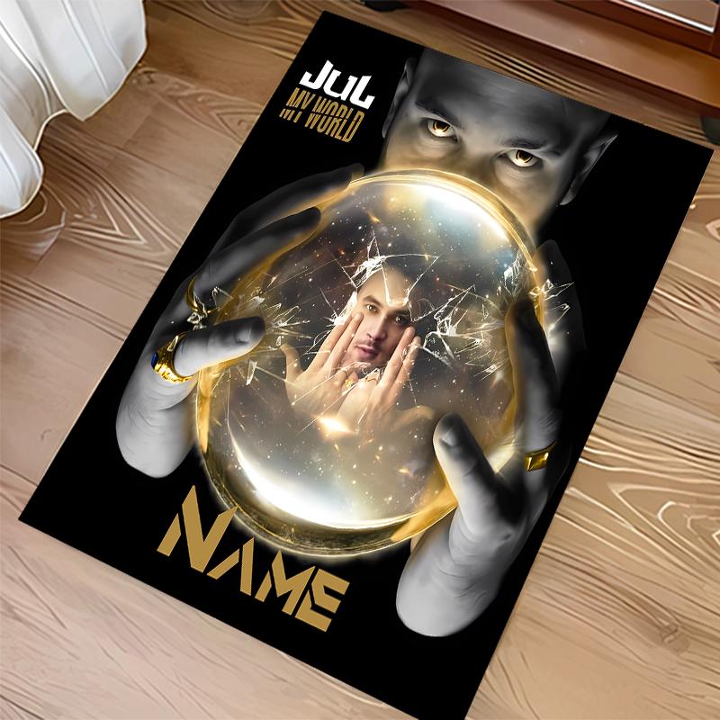 Custom Personalization Jul Rapper Print Area Rug - Soft, Washable Non-Slip Indoor Mat,Living Room,Home&Office Decorative Rug
