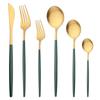 6Pcs Black Matte Flatware Cutlery Set Stainless Steel Dinnerware Set Dessert Fork Spoon Silverware Set Kitchen Party Tableware