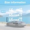 Rear View Mirror Sticker Set 3PCS Vinyl Message Decals for Car Interior Minimal Text Design Daily Reminder Gift for Drivers (White, Blessed +)