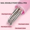 4 In 1 Nail Art Dotting Tools Nail Art Tip Dot Paint Manicure Kit Rotatable Ballpoint Drill Pen Dotting Tools Nail Point Pen