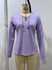 European Slim V-neck Chain Long Sleeve Women's Top - 2025 Collection