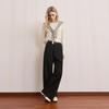 Women's High-Waist Loose Curved Leg Trousers
