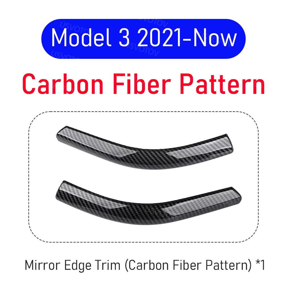 Cache-bande de rétroviseur USVOTOV pour Tesla Model 3 Y YL Accessoires 2026-2021 Protecteur de bande pare-chocs de rétroviseur anti-collision