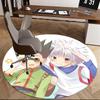 1pc Anime Cartoon Design Round Carpet  Office Chair Mat, NonSlip Rug for Home Decor