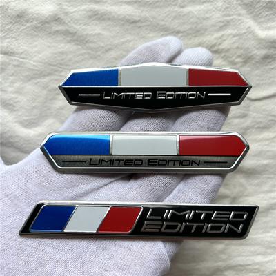 Limited Edition France National Flag Aluminium Adhesive Emblem Rear Trunk Badge Fender Sticker Body Decal Car Emblem