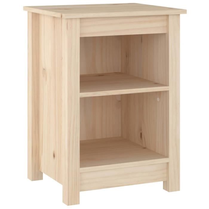 VidaXL Table de chevet 40x35x55 cm Bois de pin solide 820956