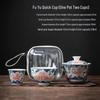 Portable Blue and White Ceramic Travel Tea Set