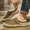 Summer Men Sandals Genuine Leather Mens Casual Shoes Outdoor Men Leather Sandals for Men Beach Shoes Roman Mens Shoes