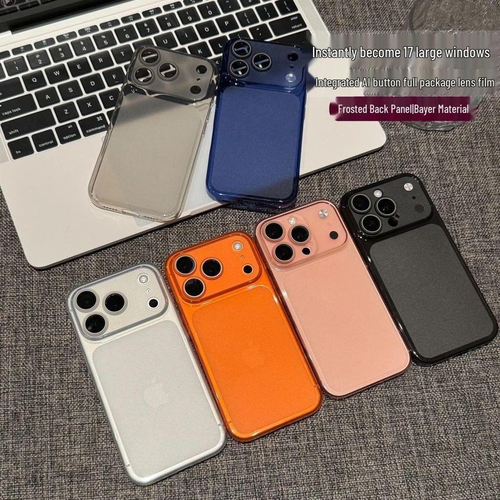 Ultra cienkie etui Bayer iP16 Pro z dużą szybką i folią na obiektyw dla Apple 14/15/12/13