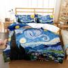 Peinture Artistique Van Gogh Peinture à l'Huile Housse de Couette Ensemble Motif Polyester Housse de Couette Taille King Queen pour Hommes Femmes Ensemble de Literie